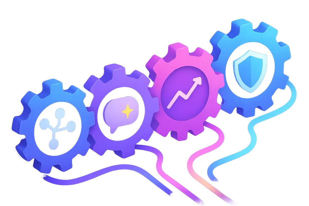 Four DoerDo engines — skill mapping, adaptive tutor, mastery tracking, board-aware — working together